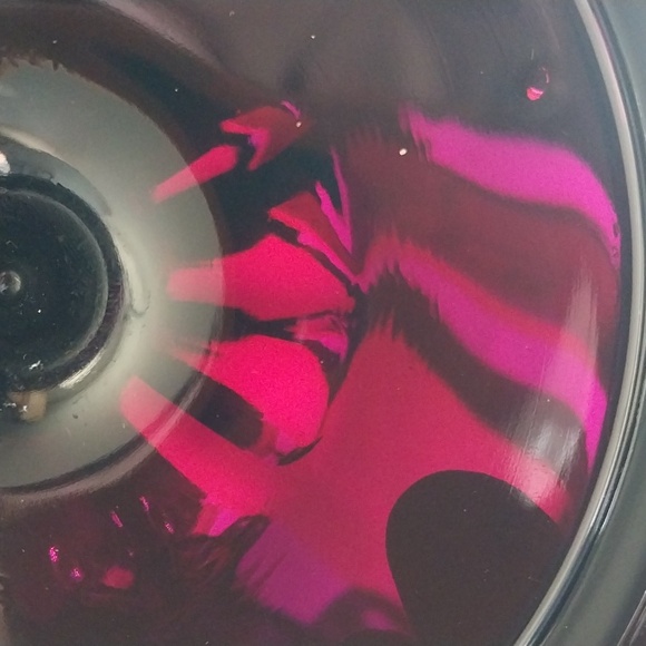 Vtg Black Amethyst Glass Lidded Jar With Sterling Silver Overlay (LE Smith?) - Picture 16 of 16